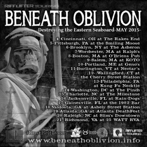 Beneath Oblivion tour